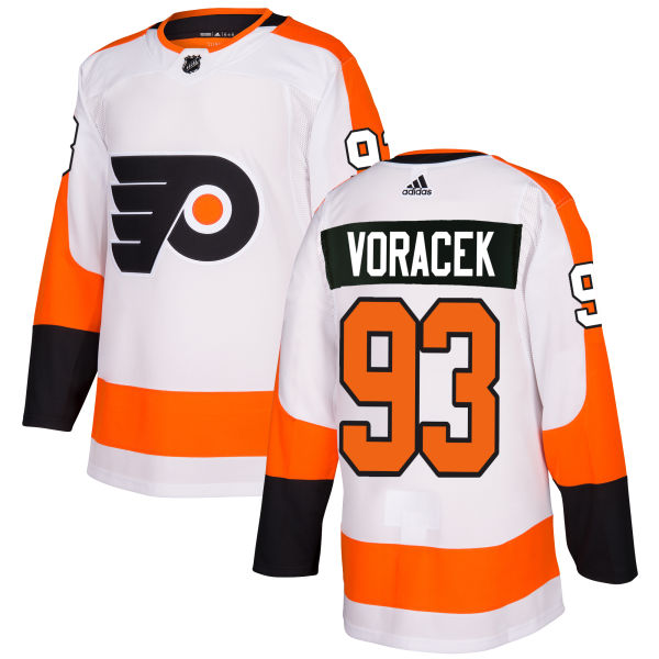 Men's Adidas Philadelphia Flyers #93 Jakub Voracek White Stitched NHL Jersey
